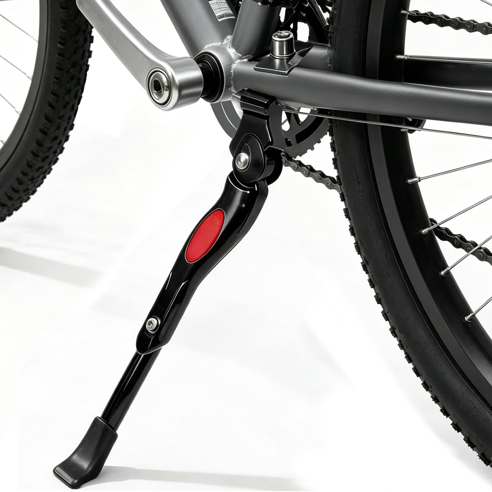 Tylny stojak rowerowy na rower 56–66 cm – regulowana podpórka do roweru dla dorosłych z antypoślizgową stopką i sprężynowym zatrzaskiem dla stabilnej pozycji pod dowolnym kątem, stojak rowerowy do