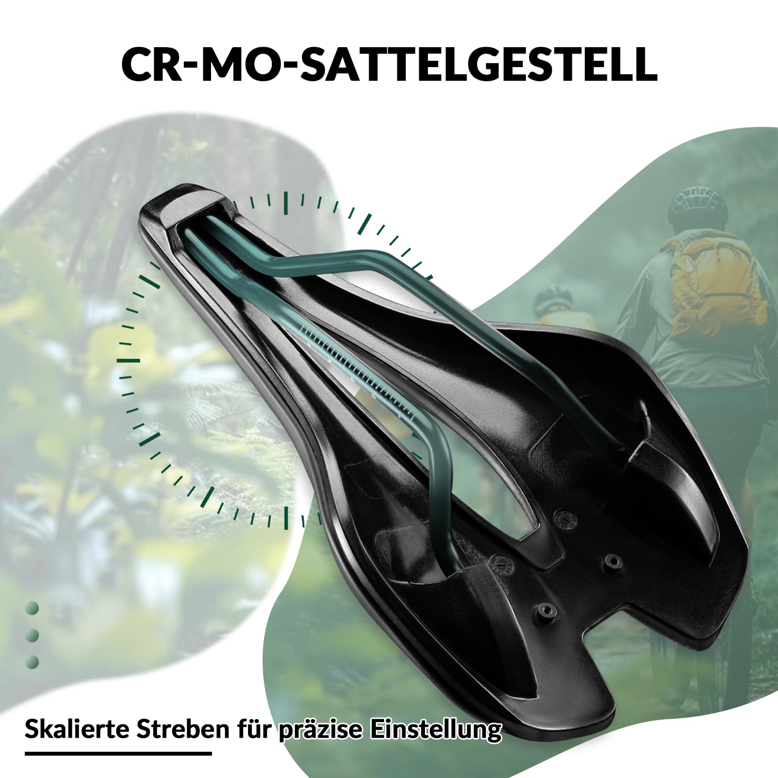 ROCKBROS Sella Bici Comoda, Sella Bicicletta, Sella MTB Ammortizzata, Sedile Ergonomico Traspirante, Adatto per MTB, Bici da Corsa, Donna e Uomo