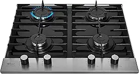 FISCHER COOKTOP À GÁS 4 BOCAS PLATINIUM MESA VIDRO PRETO 33800-92121