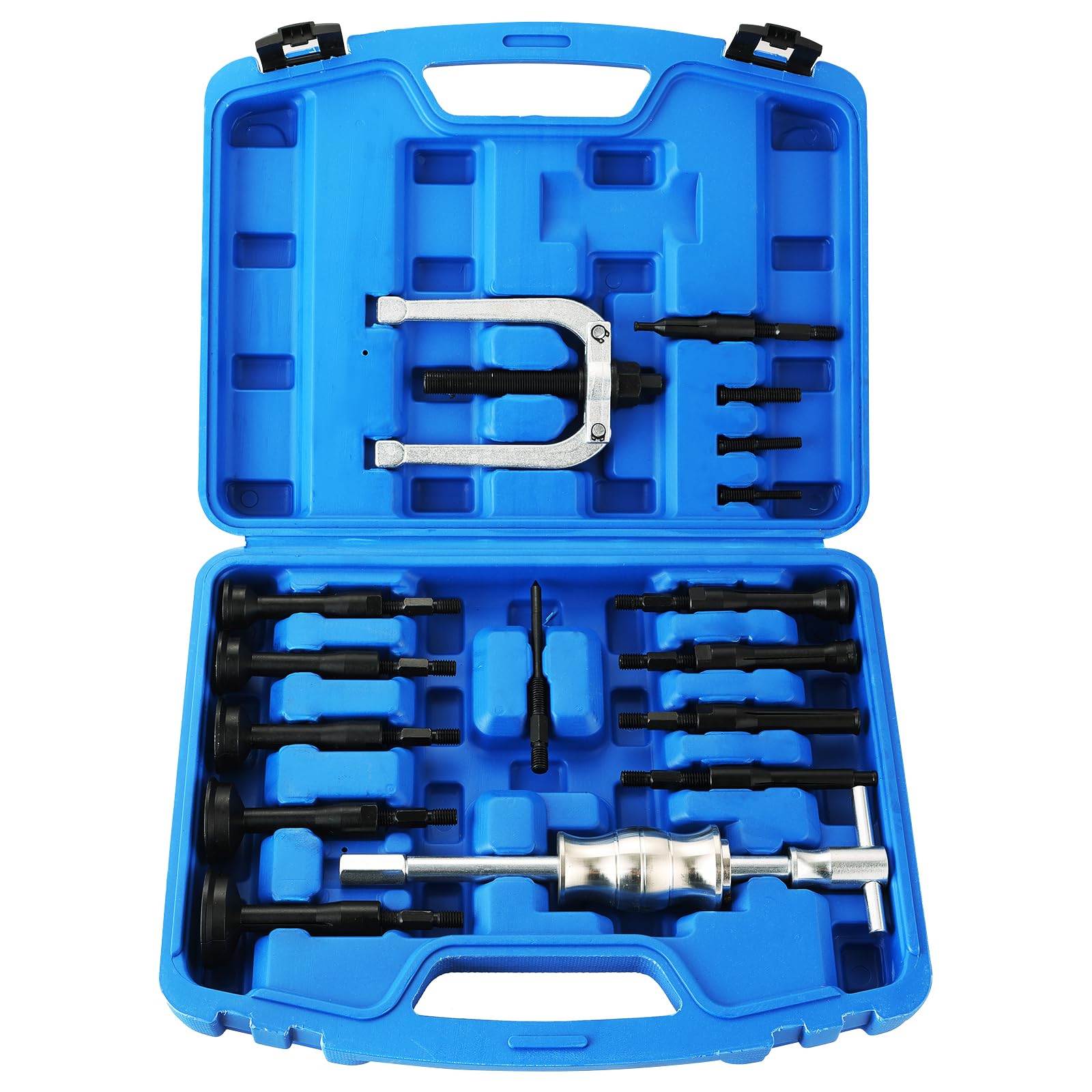 DASBET 16PCS Blind Inner Bearing Puller Hole Remover Extractor Set Slide Hammer Tool Kit