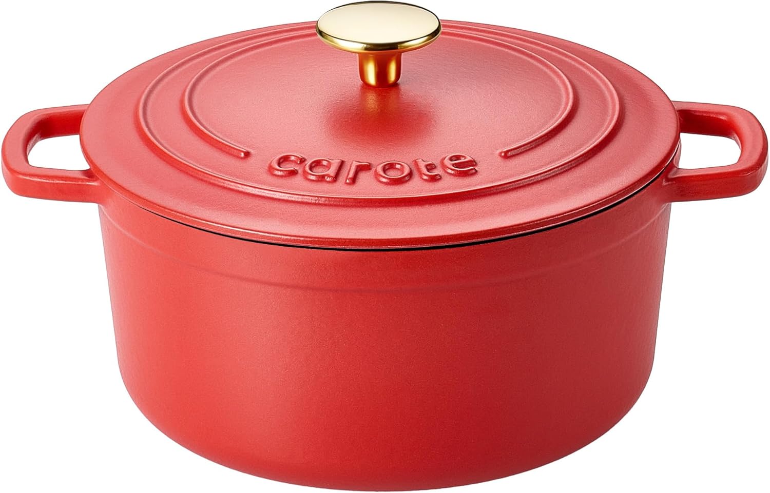 CAROTE 5QT Enameled Cast Iron Dutch Oven Pot with Lid