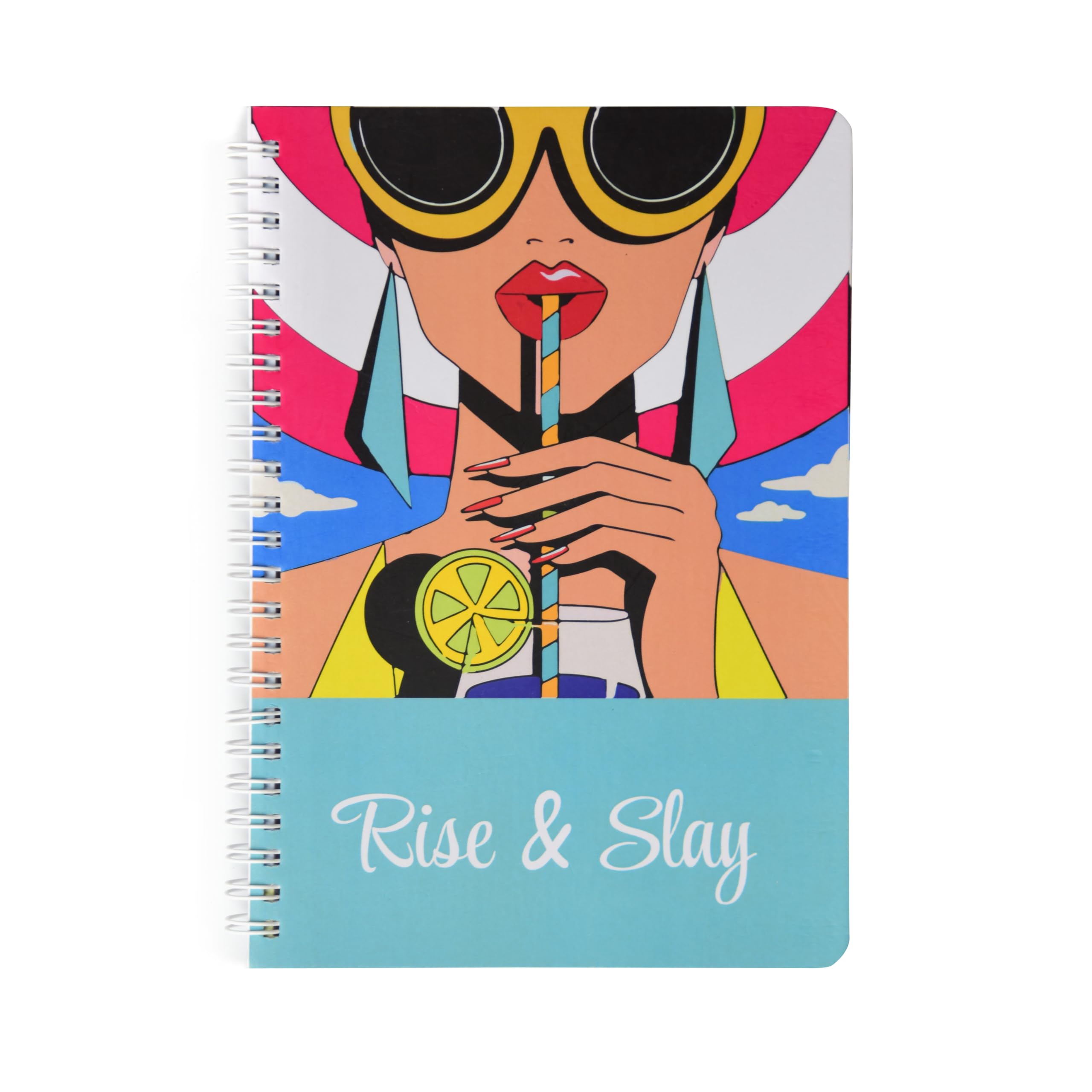 Papboo A5 Hardcover, Hardbound Cute Undated Daily Planner For 3 Months, Schedule Your Day, Manage To-do List, Goals Tracker,Wellness Tracker,With cool Sticker sheet Backside (Rise and Slay)-image-9