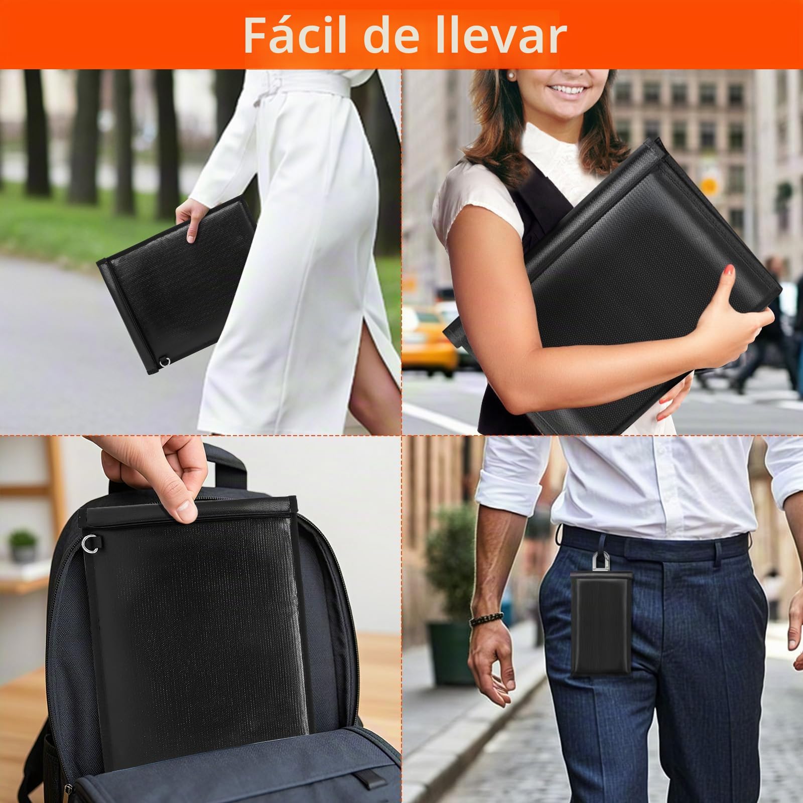 Bolsas Faraday, Jaula Faraday Grande Antirrobo Antirastreo, Bloqueador de Señal RFID Bolsa EMP, Protector de Llavero Bolsas Faraday para Teléfonos/Portátiles/Tabletas/Llaves de Coche