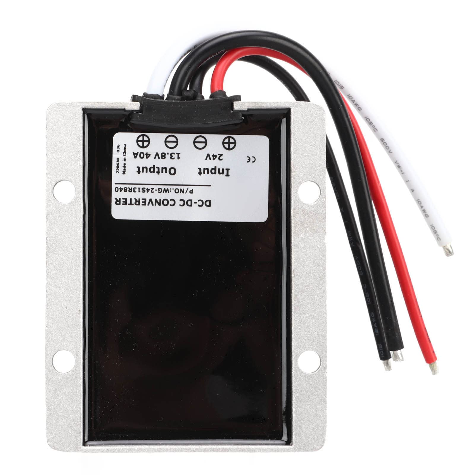 Aramox Convertitore Riduttore di Tensione, Regolatore Convertitore di Tensione da 24V a 13,8V 40A 552W IP68 Impermeabile per Automobili Navi Yacht Strumenti Ferroviari