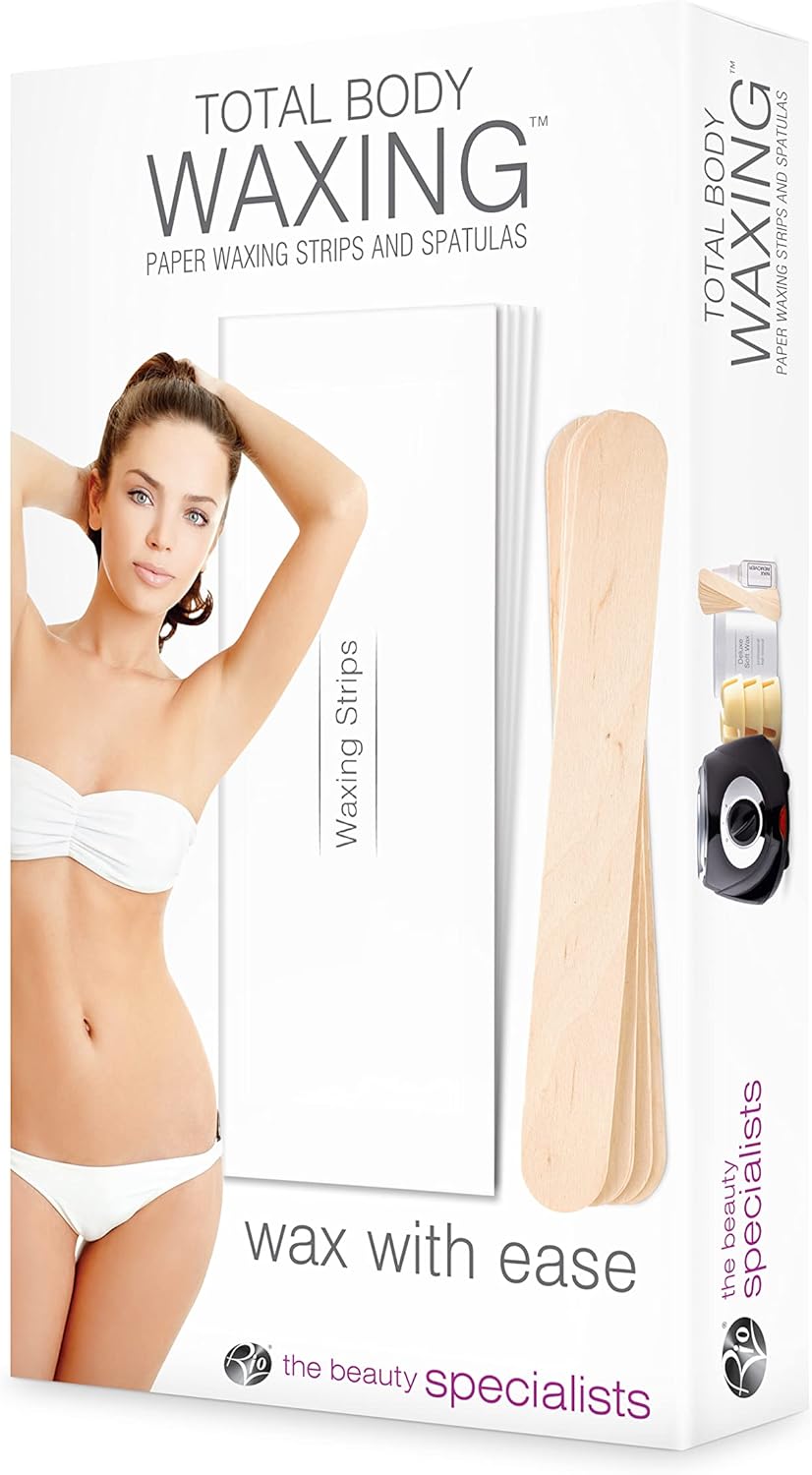Rio Total Body Waxing Paper Waxing Strips and Spatulas Amazon.co.uk