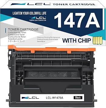 LCL 147A Black Toner Cartridge with Chip Replacement for HP W1470A M610
