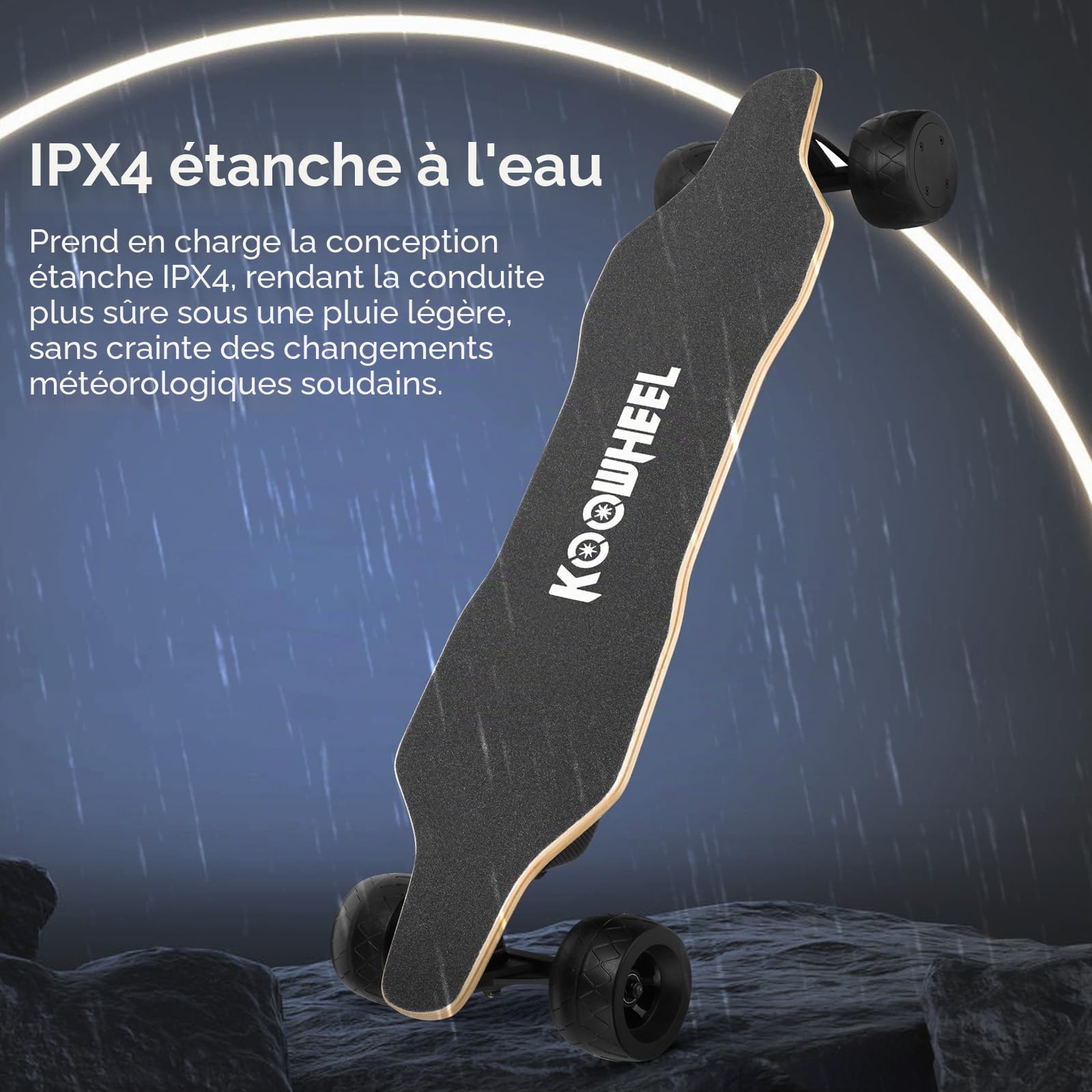 Skateboard électrique de qualité supérieure | Double moteurs de 550 W | Vitesse maximale 45 km/h | Portée de 30 km | Télécommande | Idéal pour la Route