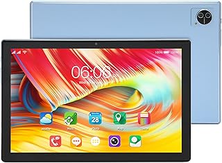 PUSOKEI 10.1 Inch Tablet,12.0 Tablet, 8GB RAM 256GB ROM, 2.0G Octa Core CPU, FHD Screen, 8MP+16MP Camera, WiFi, Fast Charging, Dual SIM, 7000mAh Battery (Blue)