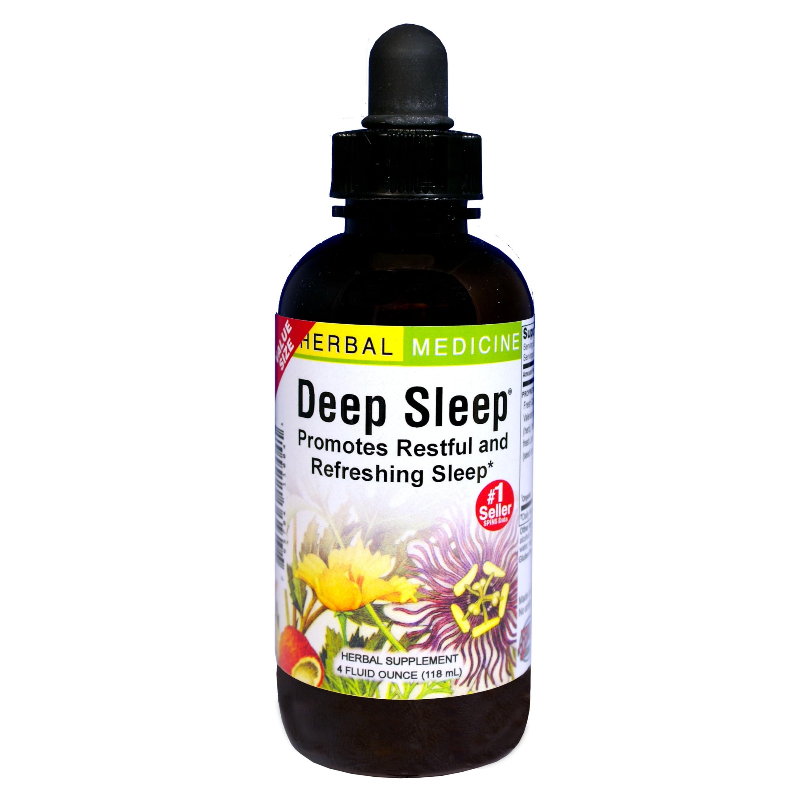 Herbs Etc. Deep Sleep Classic Liquid Extract - Herbal Supplement for Natural & Gentle Sleep Support - Restful Sleep Supplement with Passionflower, Chamomile & Lemon Balm - 4 fl oz (157 Servings)