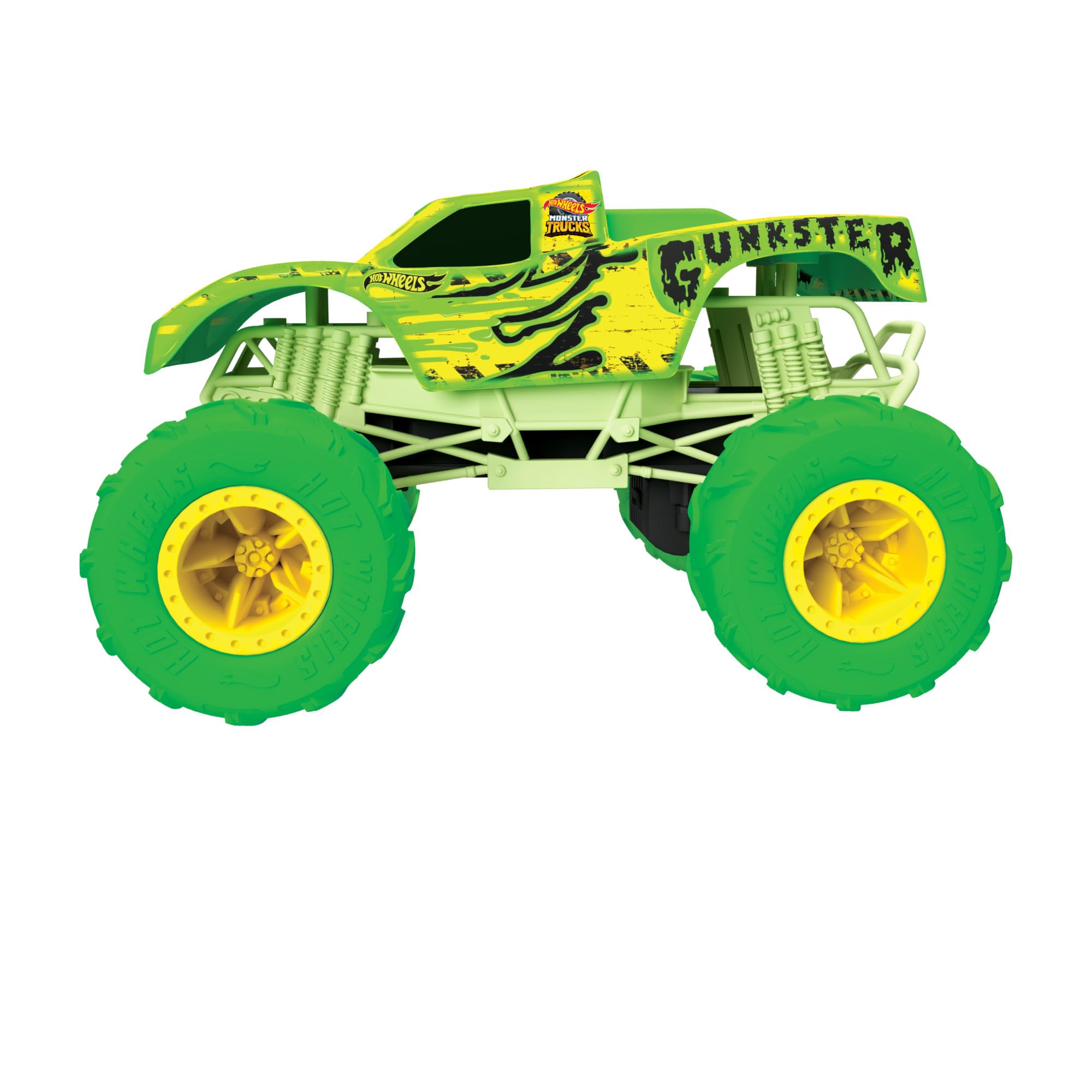 Hot Wheels Monster Trucks R/C Gunkster Pojazd zdalnie sterowany 1:15 świecący w ciemności Terrain Action
