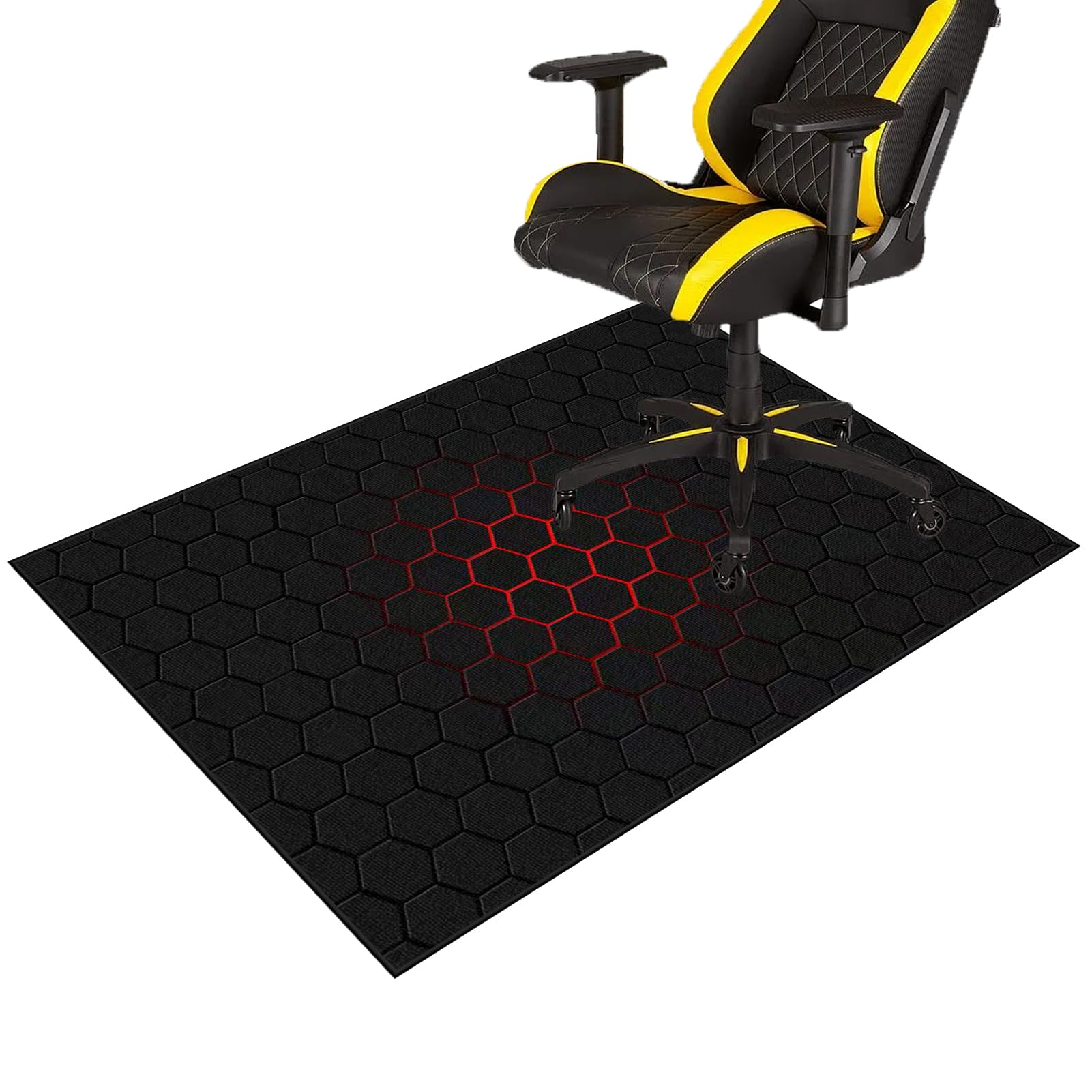 Fcenghox 674A Heavy Duty Gaming Chair Mats For Carpeted And Hardwood Floor, Office Chair Mat For Carpet Floor Protectors For Rolling Chairs, Computer Desk Chair Mat For Home And Office, Protector Rug 140 X 160 Cm