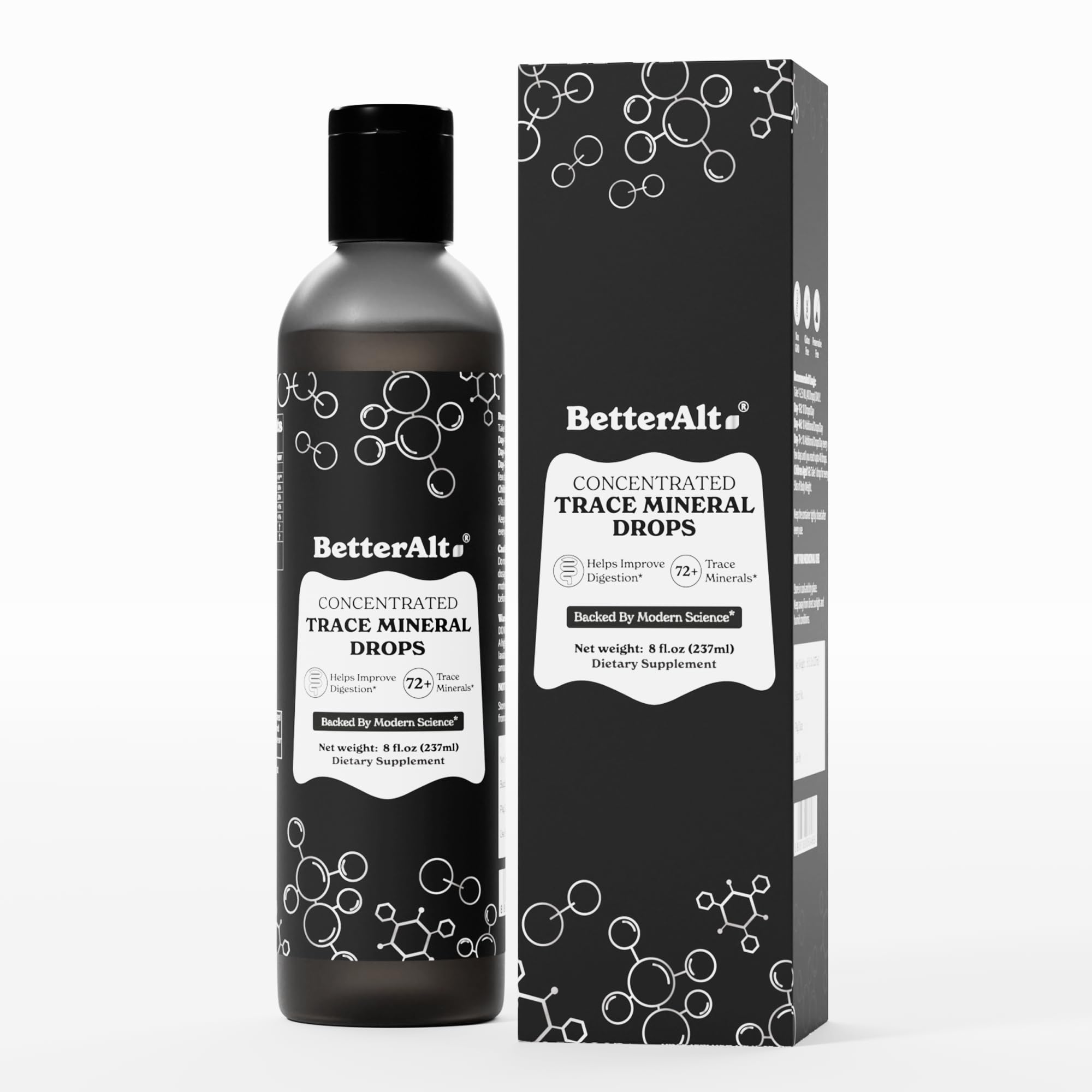 Concentrated Trace Mineral Drops |Contains 72+ Minerals| Lab-Tested for Purity | Aids Muscle Recovery and Boosts Energy | 2-Month Pack with 96 Servings
