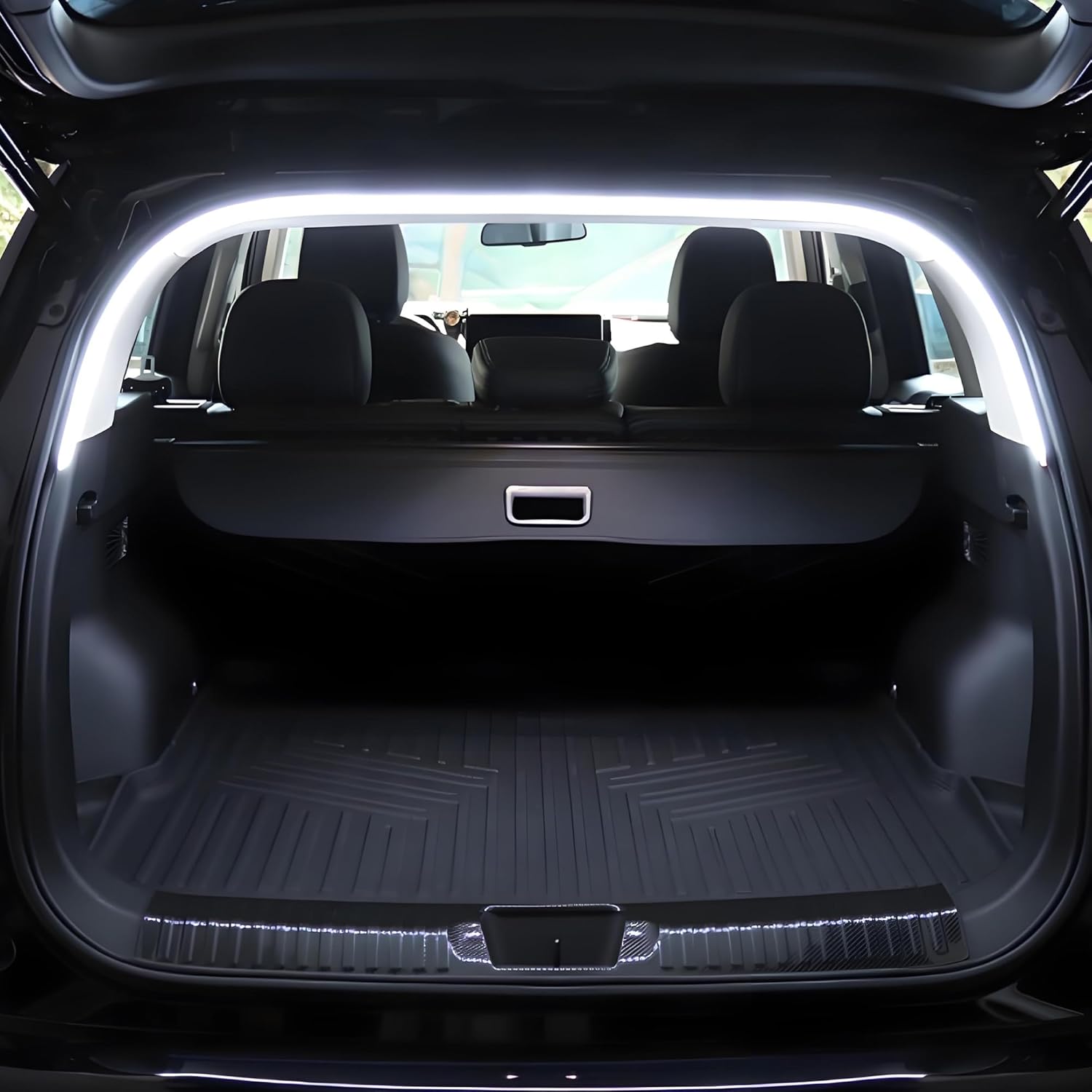 Car Trunk LED Strip Lights for Subaru Forester SK SJ SH SG SF/Outback BT BS BR BP BH 5/4/3/2.Gen, Soft Silicone White/Warm Light Car Trunk Ambient Light Strip,White-HalfCircle 2Meters