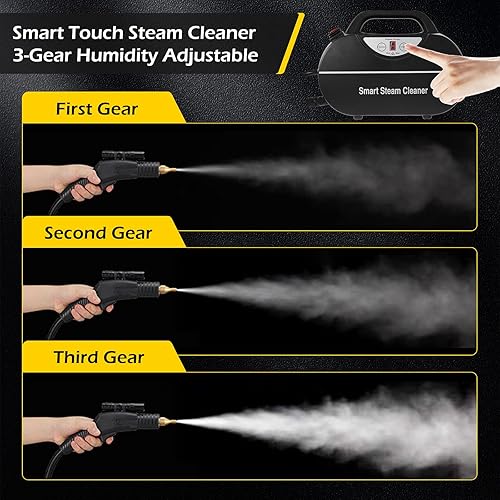 Miniatura 3 de Dyna-Living Limpiador de vapor de mano de 1800 W limpiadores de vapor de coche para uso doméstico en húmedo y seco limpiador de vapor portátil