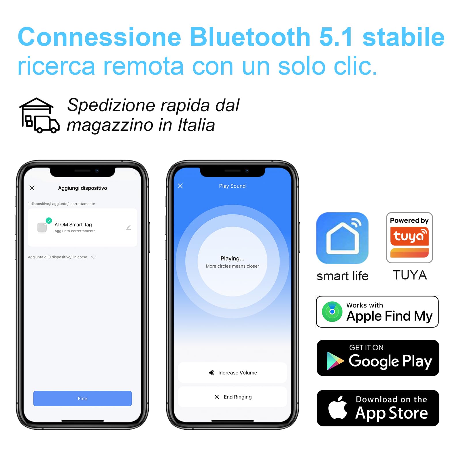 Smart Tracker Tag, Tracker GPS intelligent, compatible avec iOS, application Tuya gratuite, pour clés, bagages, valises, batterie remplaçable, 4 pièces