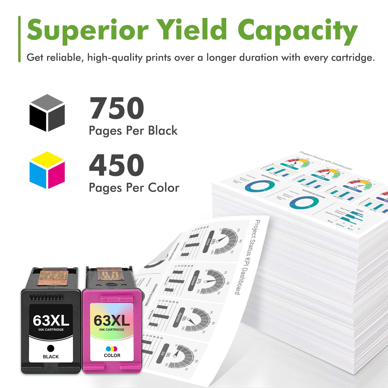 302 XL Cartucce d'inchiostro Sostituzione per 302 XL Nero e Colore per Envy 4520 4527 4522 4525 Officejet 3833 3830 3835 3834 4650 4652 5220 DeskJet 2130 3630 3636 Stampante (1 Nero, 1 Tri-Colore)