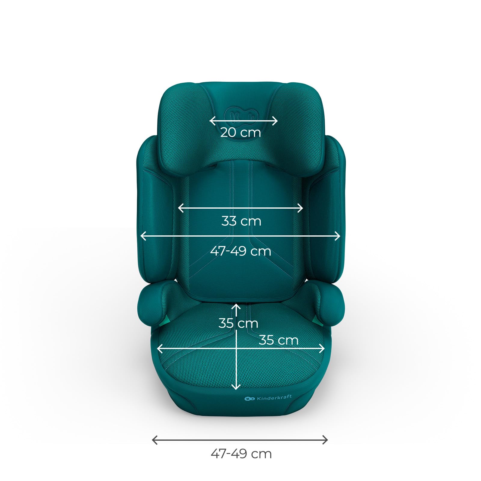Kinderkraft XPAND 2 PRO i-Size - Asiento infantil (100 – 150 cm, con ISOFIX o cinturón de vehículo, altura y anchura ajustable (DUO EXPAND), H-GUARD+ reposacabezas, protección contra impactos