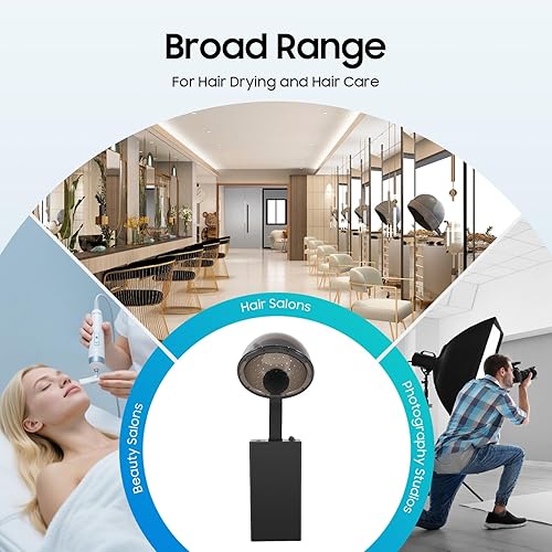 Miniatura 8 de Hooded Salon Hair Dryer, Freestanding Vertical Hair Dryer with 30 -75 Adjustable Hood 0-60 Min Multi-Hole Air-Drying for Home Beauty Salon Black