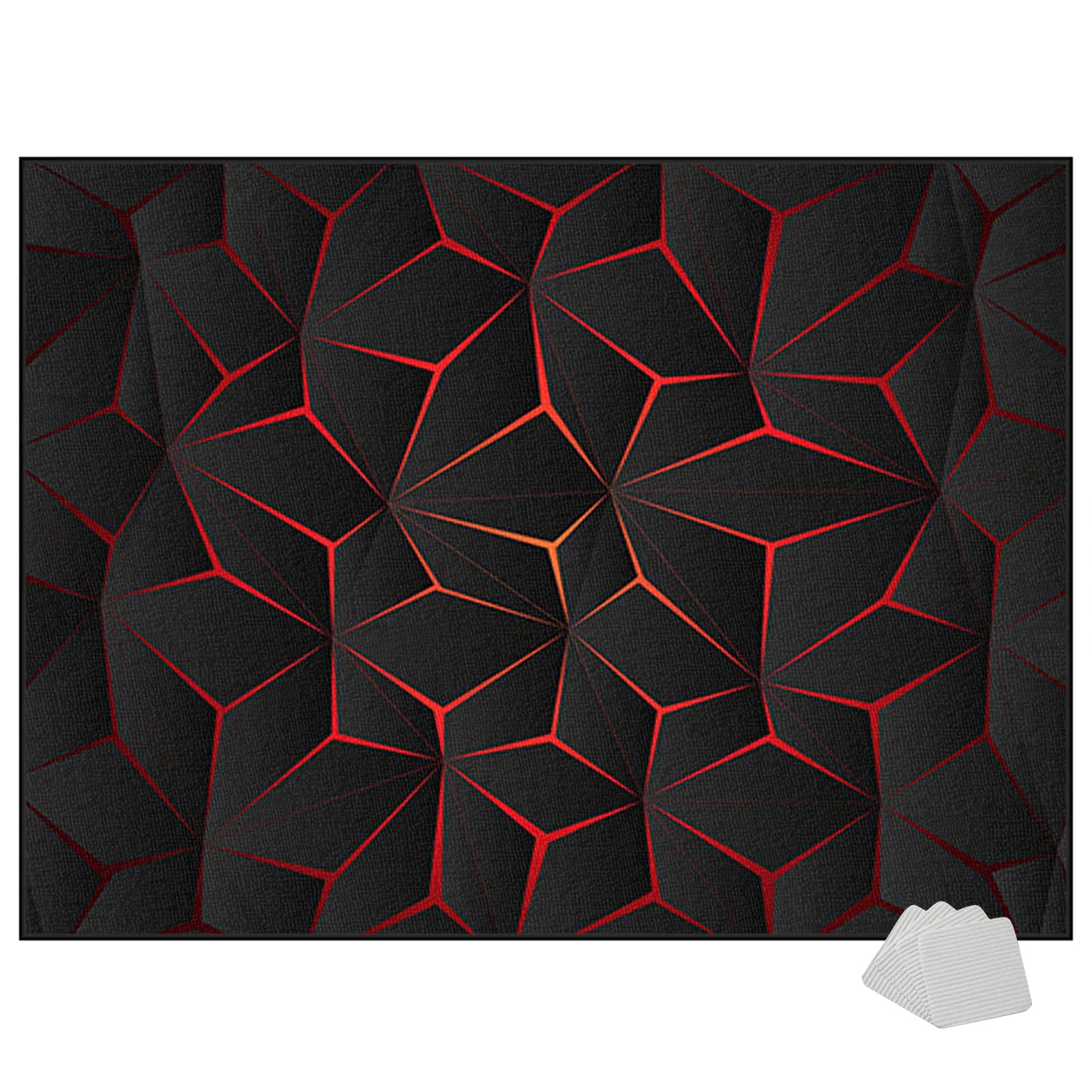 Schlagzeugteppich, Drum Teppich, 160 x 150 cm Professionelles rechteckiges Schallschutz Trommelmatte, Elektrisches Schlagzeug Teppich, Music Carpet Innen und Außen, Trommelteppich für Studio, Wohnung