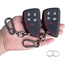 TANDRIVE Key Fob Cover for 2022 2023 Chevy Silverado 1500 GMC Sierra 1500, Silicone, 2-Pack, Black