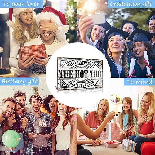 Miniatura 7 de gaeruite Letrero de lata con texto en inglés "Cave Man Bar First You Gotta Do The Truffle Shufle", decoración de habitación para adolescentes,