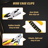 Vista 5 de 900 clips de jaula de alambre de pollo con alicates de cerdo, anillos de cerdo, alicates de anillo a presión, herramienta de abrazadera de alambre