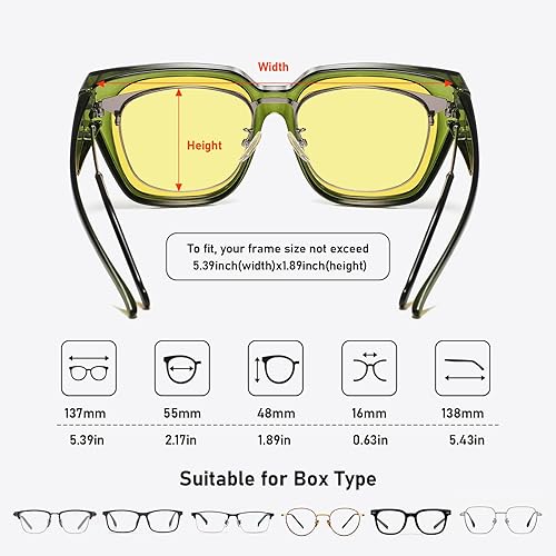 Miniatura 2 de HAOLOTA Lentes de sol polarizados para mujeres y hombres, lentes de sol cuadrados de moda, con protección UV