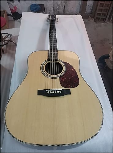 CJWSLYT Guitar Handmade Acousic Guitar 41 Guitarra Acustica Head Natural Solid Top HD Acoustic Electric Guitar Suitable for Players at All Stages.