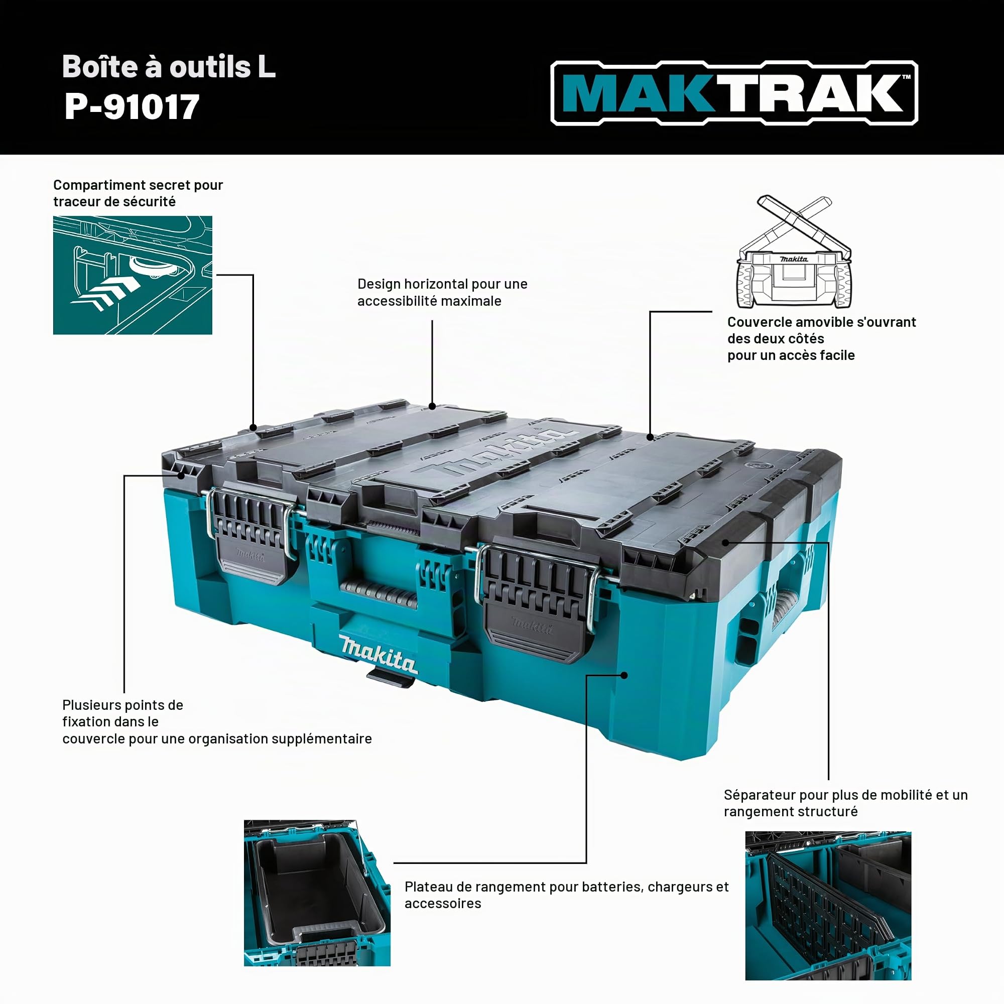 Makita MAKTRAK P-91017 Grande boîte à outils