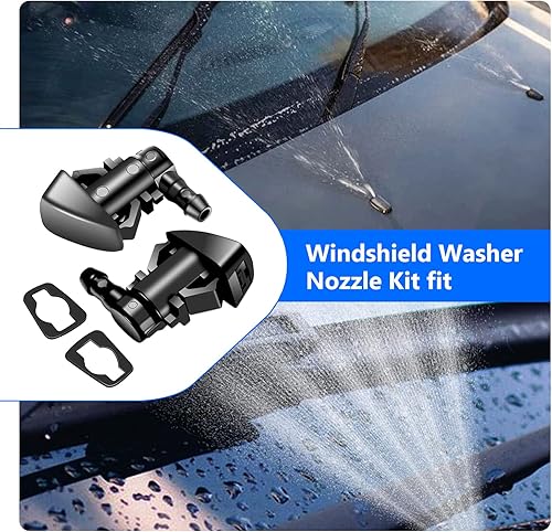 Miniatura 5 de Ajxn Paquete de 2 boquillas de limpiaparabrisas delantero para Pontiac G6 2005-2010, Saturn Aurora 2007-2010, Chevy Malibu 2005-2013, Jeep Grand
