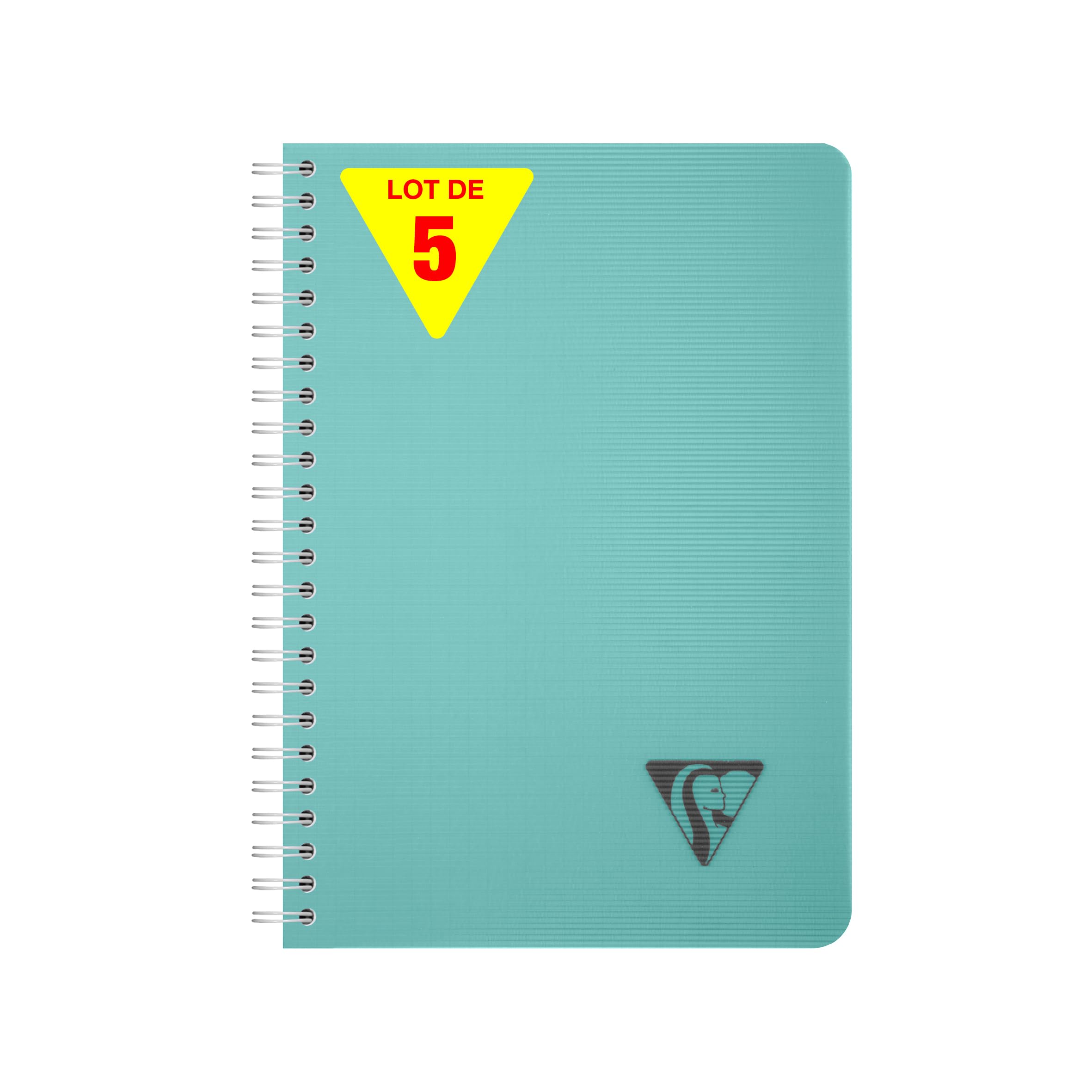 Clairefontaine 327500Cpack Lot 5 Carnets A5 180p Petits Carreaux Bleu
