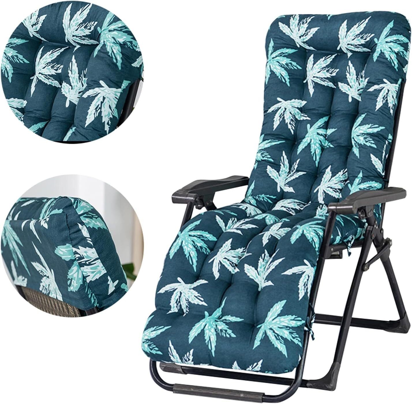 Cuscino Imbottito Per Sdraio 53x170cm - Traspirante E Antiscivolo Per Esterno - Foto 3