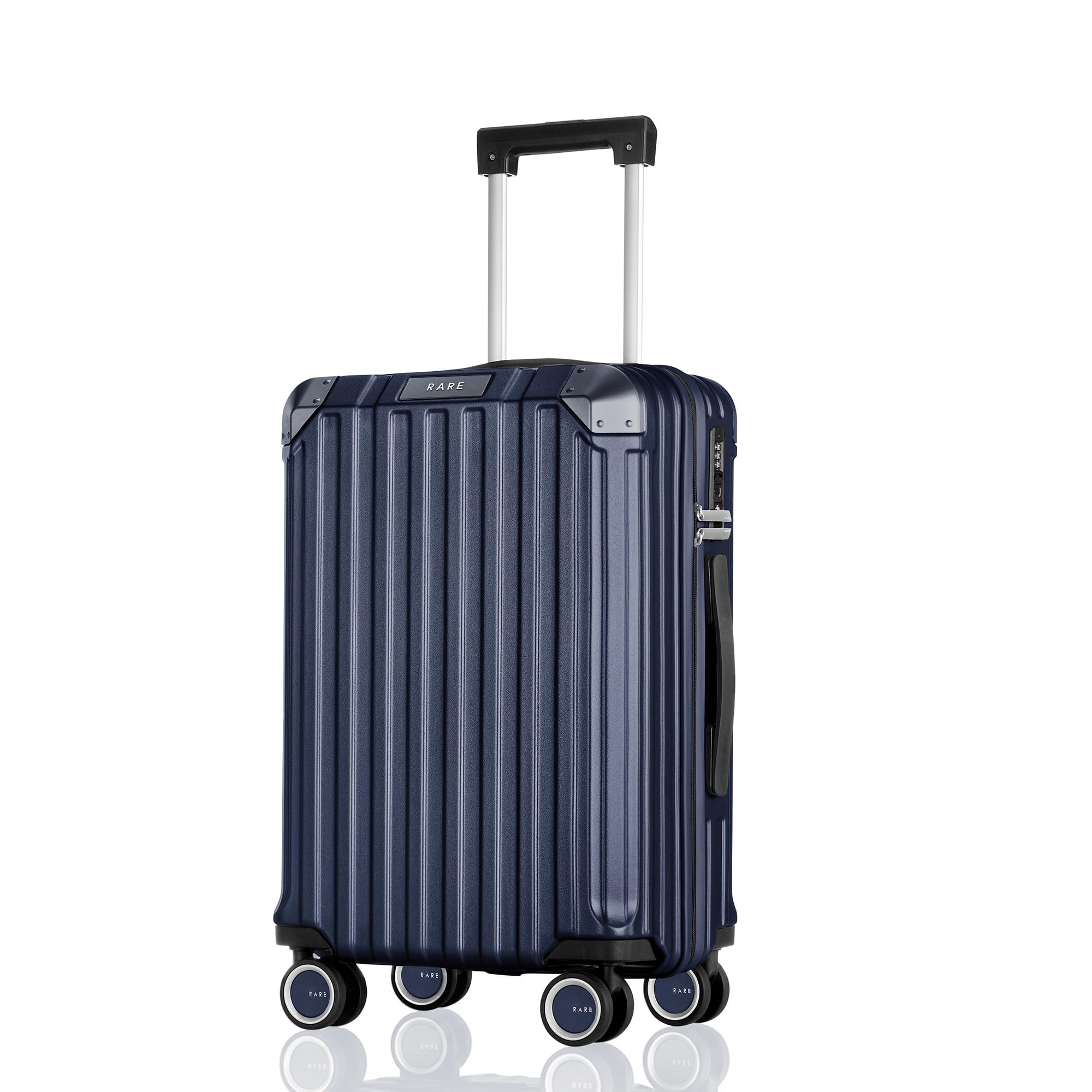 Victus Pro Cabin Size Dark Blue Hard Trolley Bag Polycarbonate Antiscratch Travel Suitcase with Reinforced Corners, 8 Silent Wheels and a Sturdy TSA Lock - Luggage for Men & Women-image-40