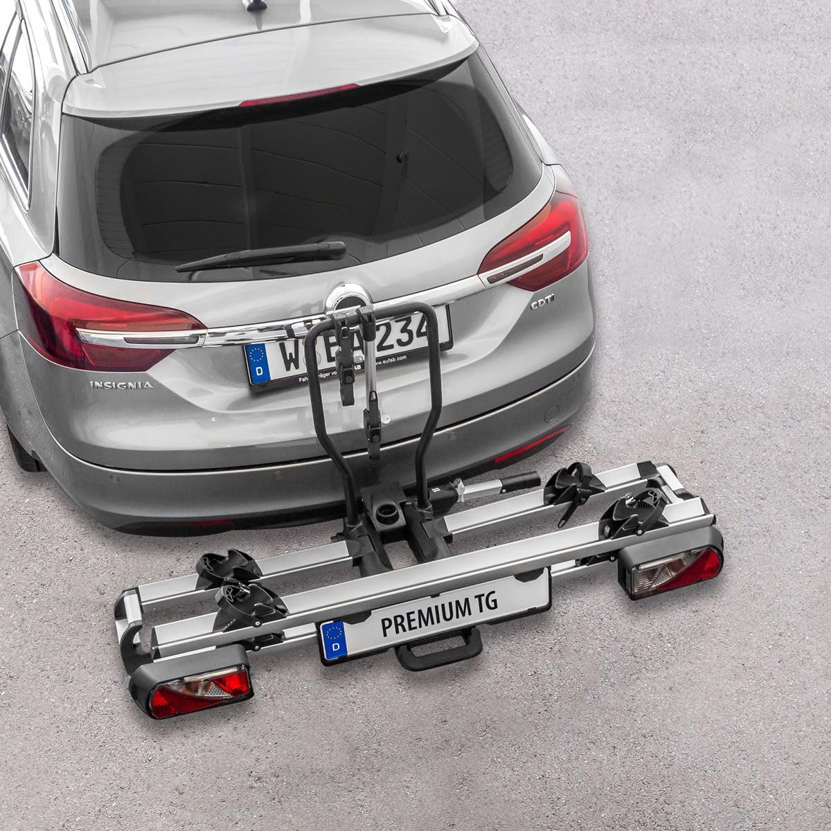 Rail/Extension Porte Velo attelage eufab Premium TG pour 3 EME Velo
