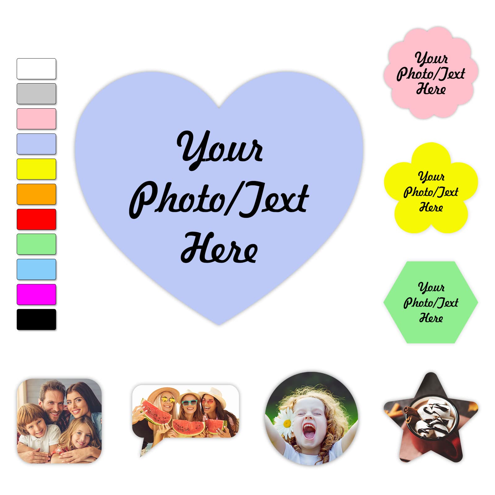 Custom Stickers Waterproof Personalized Stickers Design Your Own Text Name Image Photo Customized Vinyl Stickers for Business Logo Tumbler Helmet