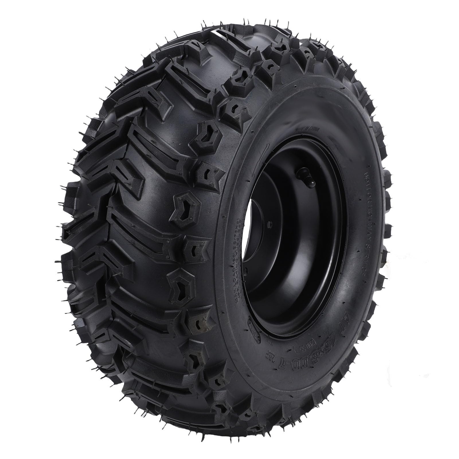 KIMISS 16x8 7 Tubeless-Reifen, Pannensicher, für Jedes Gelände, ATV, UTV, Quad, Go-Kart, Golfwagen, Robustes Gummi, 7 Zoll, 4 Löcher, Felge Links und Rechts
