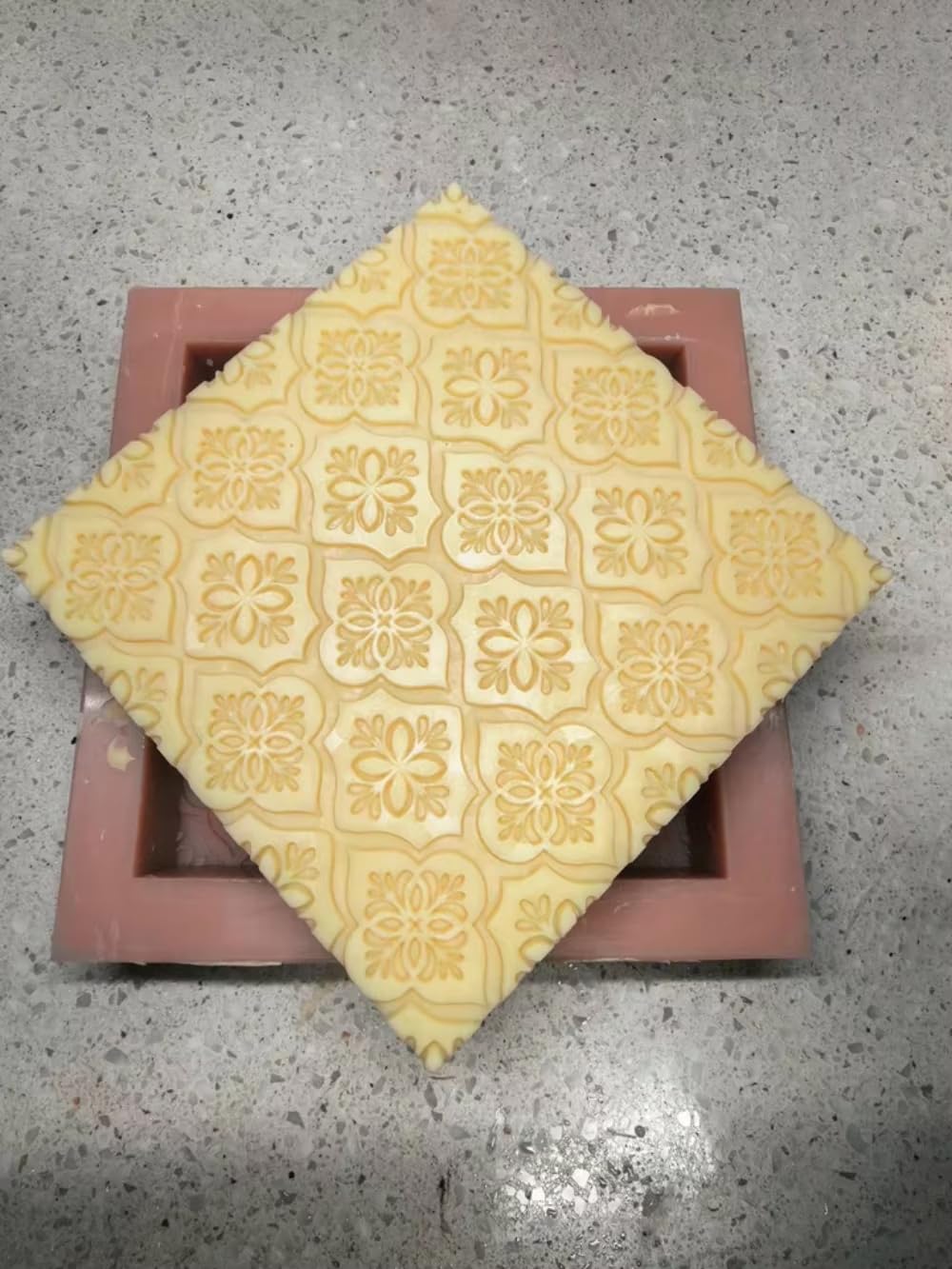 Stampo in silicone per sapone, stampo quadrato per sapone, candele, gesso, resina, stampo flessibile antiaderente.