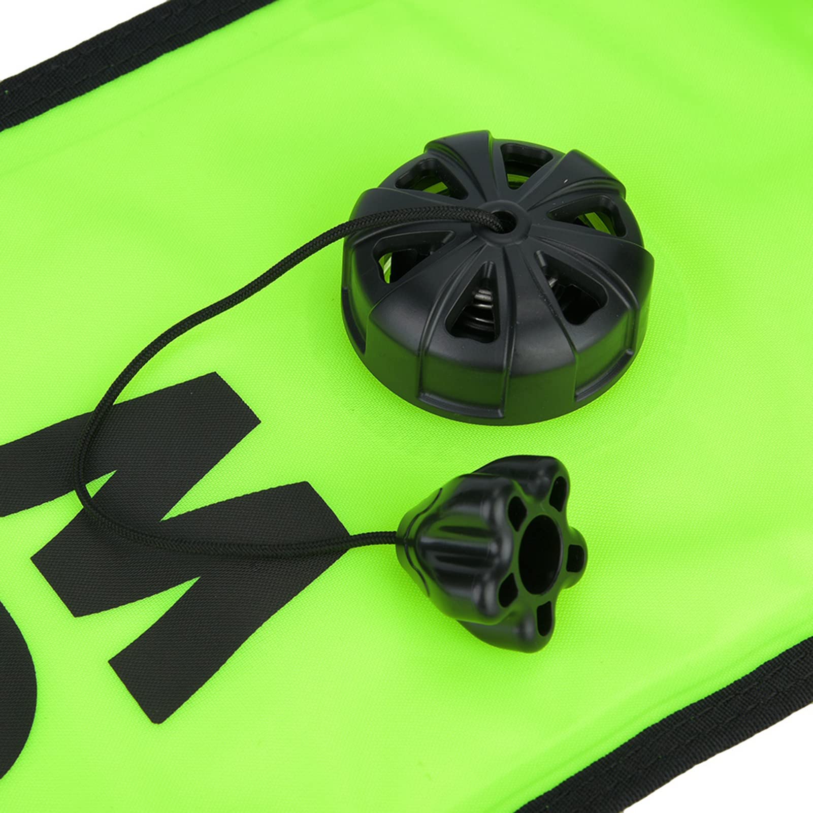 Fabater Boa di Segnalazione di Superficie SMB Gonfiabile per Immersione Ad Alta visibilità da 5FT, Boa per Immersione Arancione con Striscia Riflettente e Anelli a D in Acciaio Inossidabile per la