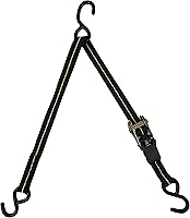 Vista 1 de Cajun Tie Downs - Correa de trinquete de amarre de 3 puntos para moto acuática, Sea Doo y Wave Runner (8 pies, negro)