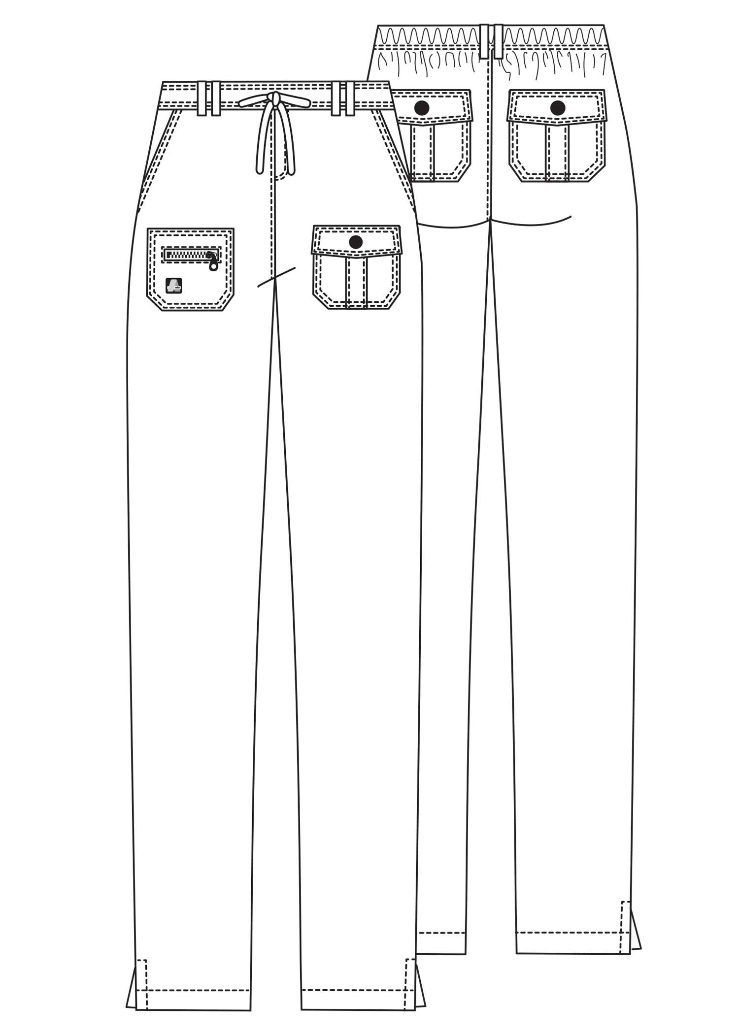 Adar Pro Prendas médicas para Mujer Pantalón médico Skinny de Yoga