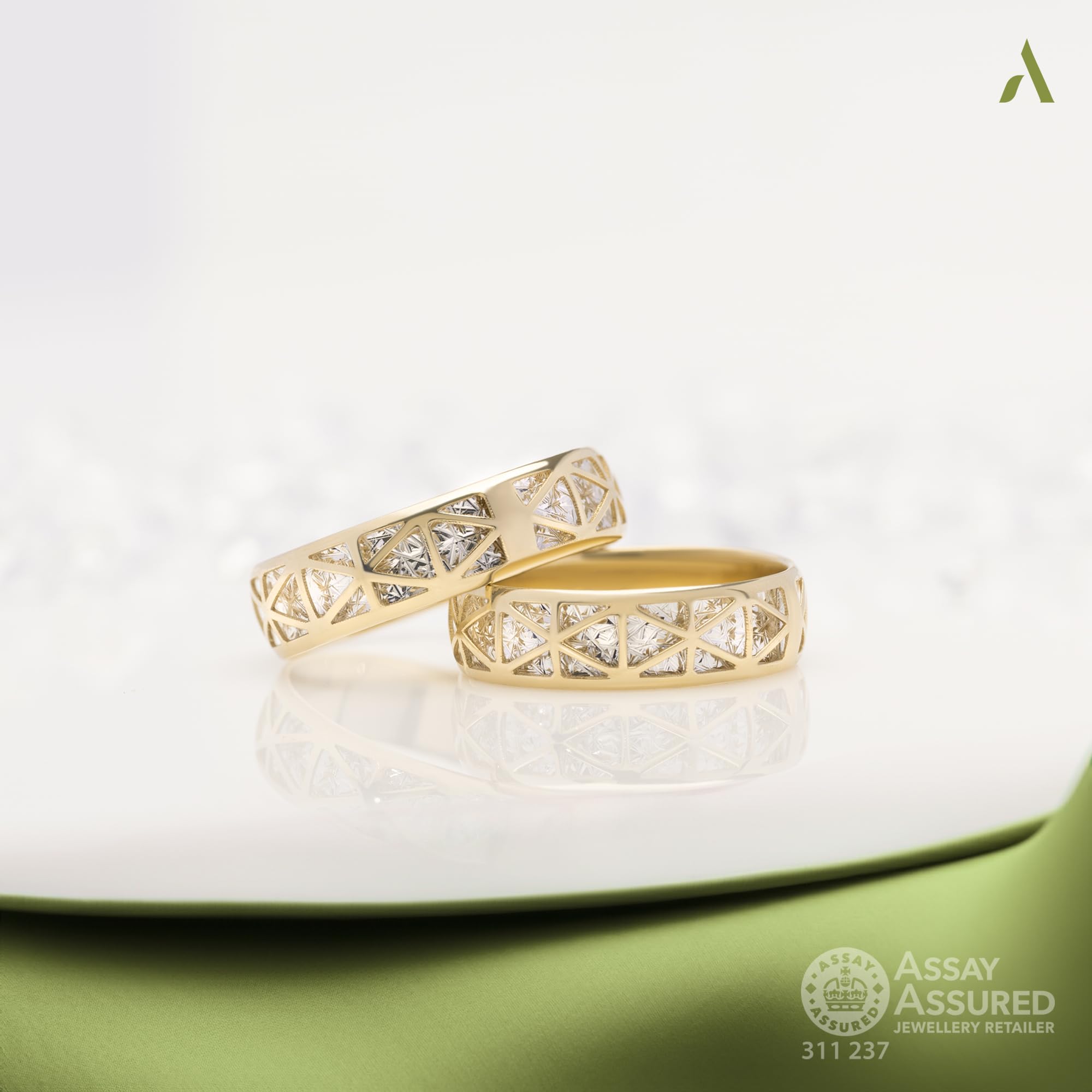 Amberta Anello in Oro 14 Carati per Donna | Anello Donna Oro Giallo 14k 585 | Fede Nuziale Oro Giallo 14K | Anelli Donna a Fascia in Oro 14kt