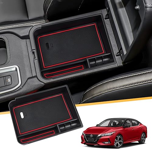 LFOTPP Bandeja organizadora de consola central para reposabrazos Nissan Sentra 2020 2021 2022 accesorios para modelos de transmisión automática