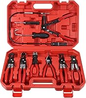 Vista 1 de Handor 9 alicates de abrazadera de manguera, juego de alicates de abrazadera de manguera de largo alcance, combustible y aceite, herramientas