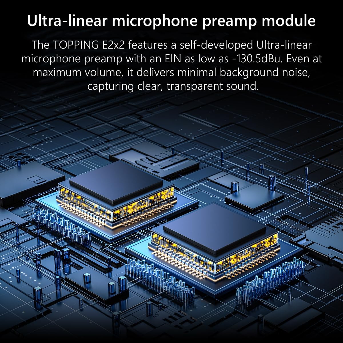 Topping Professional E2x2 Interfaccia Audio USB Modulo Preamplificatore Microfono Bianco