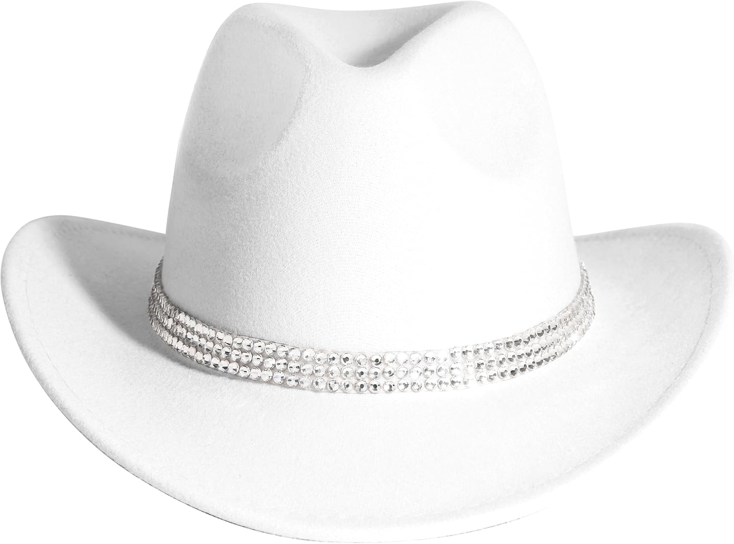 Lisianthus Shiny Rhinestone Cowgirl Hat Glitter Western Party Fedora Cowboy Hat