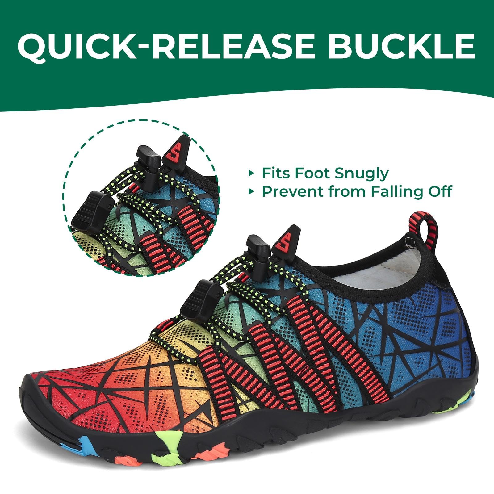 SAGUARO Escarpines Niño Niña Zapatillas de Agua Respirable Zapatos Agua Antideslizante Zapatillas Playa Escarpines Piscina Calzado para Natacion Surf Acuaticas,Gr 24-36 EU