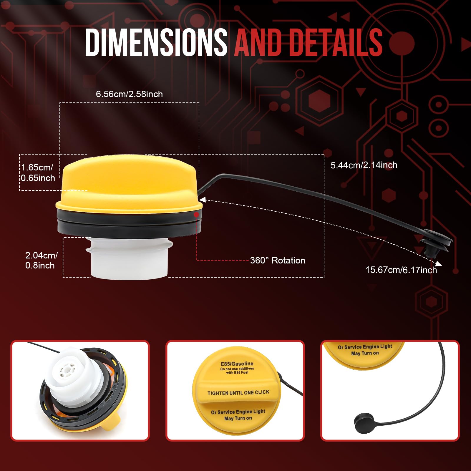 Bouchon De Réservoir De Carburant Compatible Avec Chevrolet Express Silverado 1500 2500 3500 HD Suburban Compatible Avec Gmc Savana Sierra 1500 2500 3500 HD Yukon XL 2014-2015 OE # 22921366 22821354