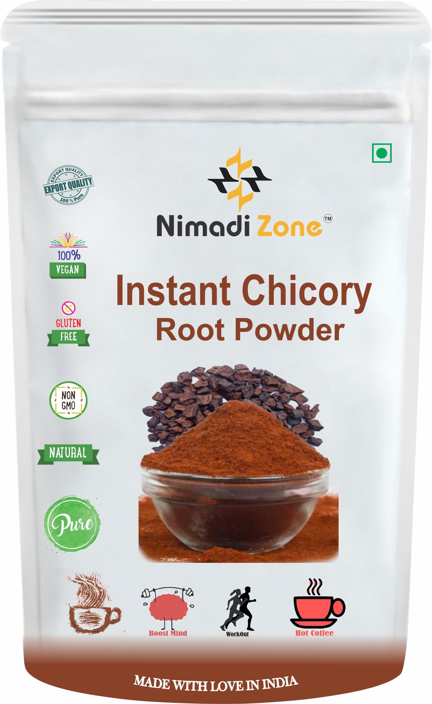 Nimadi Zone 100% Pure Instant Chicory Root Powder 100 gm with Rich Taste and Earthy Flavor Coffee Powder and High in Fiber Culinary Uses Chicory Powder Ideal for Smoothies, Baking (B0D4YCL6V9) Amazon Price History, Amazon Price Tracker