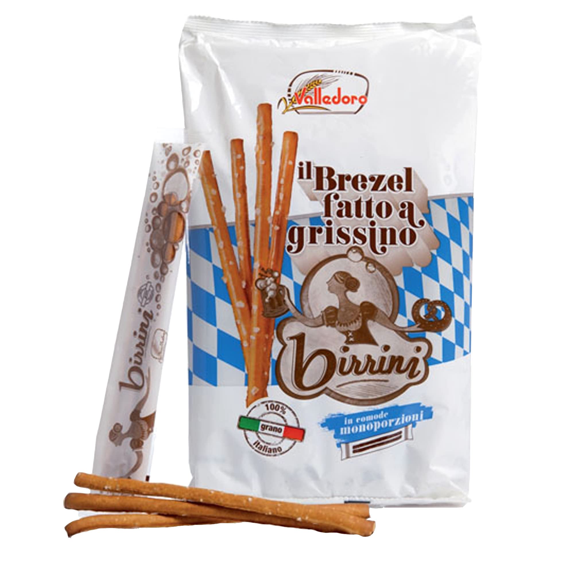 Valledoro 93839 Grissini Birrini Multipack, 240gr, 13 Monoporzioni