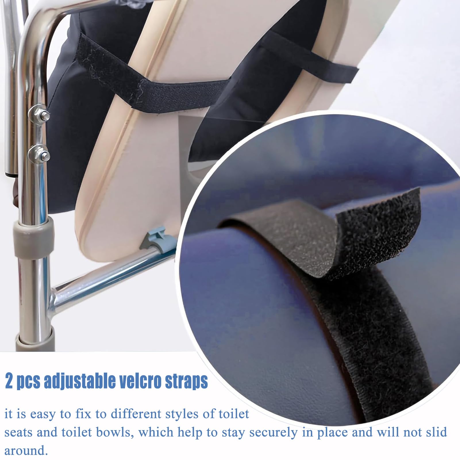 Anti-Dekubitus-Patienten-Kissen Mit Loch, PU Duschstuhl Sitzkissen Druckentlastungskissen Für Den Toilettensitz Waschbare Matte Für Toilettenstuhl Rollstühle Steibbe,Blue-42 * 42 * 8CM